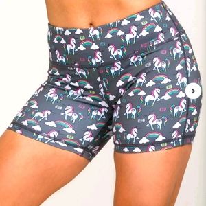 Two pair no ride 5 inch workout shorts unicorn XL
